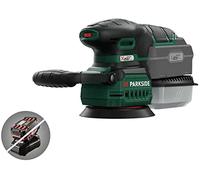 Parkside - Lijadora orbital inalámbrica de 20 V con cómoda orientación y asas ergonómicas con equipo de agarre suave antideslizante Almohadilla de lijado