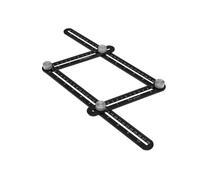 PARKSIDE® Regla de medición multiángulo, regla triangular, escuadra con tope, escuadra de carpintero con mango de haya.