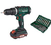 Parkside - Taladro inalámbrico (20 V, PABS 20-Li E6, con batería y cargador)