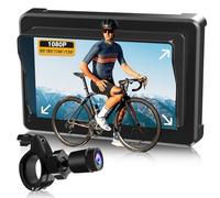 PARKVISION Cámara de visión trasera para bicicleta, espejo de bicicleta con protección solar antideslumbrante, monitor de 4,3 pulgadas HD 1080P, 120°/100°/80°/60°, gran angular, batería de 10000 mAh