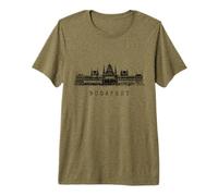 Parlamento de Budapest Hungría Skyline Love I Love Budapest Camiseta Premium