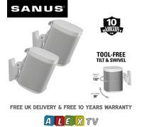 Parlante de pared ajustable Sanus WSWM22 para SONOS ONE, PLAY:1 y PLAY:3, color blanco, par