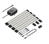 Parlat LED Siris bajo el armario, regulador táctil, plano, 30cm, 368lm cada uno, blanco cálido, juego de 4