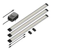 Parlat Luminaria LED bajo armario SIRIS, plana, 50cm cada una, 655lm cada una, blanco, juego de 3