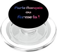 Parle Francais ou Ferme-La! Speak French or Shut it! Flag PopSockets PopGrip para MagSafe