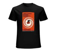 Parlede Vertigo Movie Poster Alfred Hitchcock Classic Film - Camiseta de manga corta 100% algodón, color negro, Negro, XL