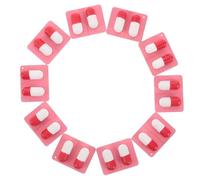 Parliky 10 Cápsulas de Juguete Médico Realistas, Modelo Cápsula Rosa 10 Piezas, Juego de rol Pediatra para Desarrollo Creativo y Social, Accesorios Farmacéuticos Seguros para Jugar