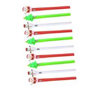 Parliky 10 Piezas Bolígrafos Gel Navideños con Luz LED Bolígrafos de Tinta Retráctiles con Diseño Ergonómico y Navidad para Cartas Manualidades y Escritura Diaria Color