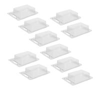 Parliky 10 Piezas Caja de Almacenamiento Transparente de Plástico de Unidades Contenedor con Tapa Abatible para Electrónica y Pequeñas Diseño Compacto para Organización y Fácil