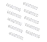 Parliky 10 Piezas Estuche Transparente para Bolígrafos y Lápices Caja de Plástico Rígido con Anillo Fijo de Unidades para Oficina Escuela y Regalo