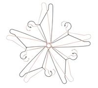 Parliky 10 Piezas Mini Perchas de Metal para Ropa de Muñecas Pequeñas y Ligeras Accesorios para Casa de Muñecas de Negras y Rosas Doradas Organizador de Ropa Infantil