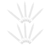 Parliky 10 Rotuladores de Pintura Recargables Vacíos Cuerpo de Pp y Fibra, Marcador de Pintura Blanco para Dibujo y Espacio Creativo, Cuerpo de Bolígrafo Grueso