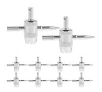 Parliky 10 Unidades Kit de Llave Multifunción Núcleo de Válvula Herramienta Portátil para Inflado y Desinflado de Neumáticos de Coche y Bicicleta Desmontador y Montador de Vástagos de