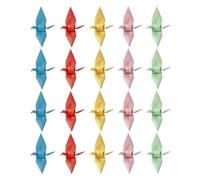 Parliky 100 Grullas de Papel de Origami Hechas a Mano de 6 Cm, Decoración para Bodas y Cortinas de Puerta, Pack de 100 Piezas en Colores Mixtos Color Aleatorio