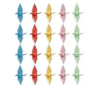 Parliky 100 Grullas de Papel de Origami Hechas a Mano de 9 Cm, Decoración Segura y Ecológica para Bodas, Fiestas y Cortinas de Puerta, Paquete de 100 Piezas Color Color Aleatorio