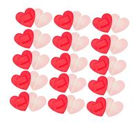 Parliky 100 Piezas Vendajes en Forma de Corazón para Heridas Protección y Cuidado Parche Corazón Transpirables Unidades para Regalos y Primeros Auxilios