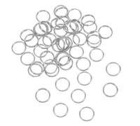 Parliky 100 Unidades Llaveros Dobles de Acero Inoxidable, Anillos Divididos 12 Mm, Conectores Mini para Manualidades, Pulseras, Collares y Accesorios de Llaves de Oficina y Coche