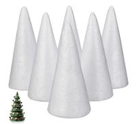 Parliky 12 Conos De Poliestireno 5.7 Pulgadas Para Manualidades Infantiles Diy DecoracióN Navideña Invierno Y Proyectos Creativos En Casa