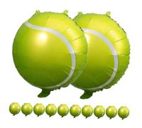 Parliky 12 Globos Inflables de Tenis de 18 Pulgadas Color Claro para Fiestas Temáticas Deportivas y Cumpleaños Globos Decorativos de Aluminio para Decoración y Recuerdos de Fiesta