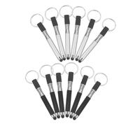 Parliky 12 Piezas con Bolígrafo Táctil de Mini Bolígrafo Capacitivo Portátil para Pantalla Táctil Diseño Duradero y Fácil de Transportar Tinta Combinado con Llaveros