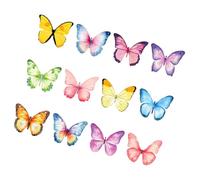 Parliky 12 piezas Notas Adhesivas Autoadhesivas con Diseño de Mariposas Acuarela Pequeñas para Oficina Hogar y Estudio Stickers Memo Útiles y Prácticos