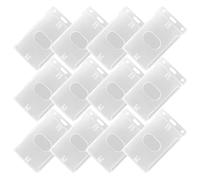 Parliky 15 Piezas Portatarjetas Transparente Vertical Funda Plástica Protectora para Carnets de Identificación Protector Duro para Oficina Escuelas y Conferencias