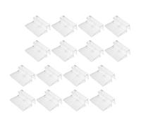 Parliky 16 Clips Soporte Acrílicos para Tapa de Pecera de 6 Mm, Accesorios para Acuarios, Compatibles Tapas de Vidrio, Ideales para Tanques de Peces y Tortugas, Protección