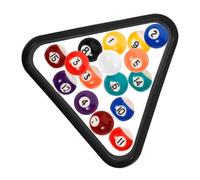Parliky 17 Piezas Bolas Mini para Billar Infantil Accesorio de Colorida con Triángulo Pequeño Entrenamiento y Casa o Escuela