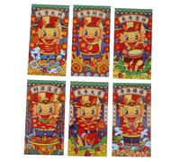 Parliky 18piezas Bolsa Roja Paquete Creativo para Año Elementos Chinos sobre Chino Bolsillo Tradicional Sobres Rojos