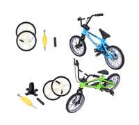 Parliky 2 Juegos Mini Bicicletas de Dedo de Aleación de Aluminio para Competición Escritorio Juguete Decorativo Educativo para Adultos Relajación y Entretenimiento