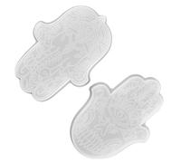 Parliky 2 Moldes de Silicona para Manualidades Mano de Fátima Molde Multiusos Flexible para Resina Epoxi y Arcilla Diseño Decorativo para Joyería y Artesanía DIY