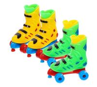 Parliky 2 Pares Patines de Dedo Realistas para Alivio de Estrés Juguete Deportivo para Dedos Diseño Colorido y Flexible para Entrenamiento y Diversión Color Aleatorio Color Aleatorio