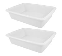 Parliky 2 Piezas Bandeja de Laboratorio Rectangular de Plástico Reutilizable para Reactivos Químicos, Resistente y Organizada para Experimentos de Química y Enseñanza