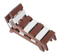 Parliky 2 Piezas Casa de Muñecas Muebles Realistas de Patio para Tomar el Sol y Leer Accesorios Miniatura para Decoración y Manualidades