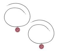 Parliky 2 Piezas Marcadores Magnéticos de Golf con Collar y Clip para Gorra Colgante de Cristal Rojo Accesorios para Visera Bolsos y Guantes