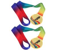 Parliky 2 Piezas Medallas Tenis de Metal con Cinta para Cuello Premios Deportivos Escolares Reconocimientos para Competencias Infantiles Recuerdos Duraderos para Eventos Deportivos