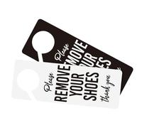 Parliky 2 Piezas Please Remove Your Shoes PVC Door Hanger Sign Funny Take Shoes Off Reminder For Home Office Spa Hotel Entryway