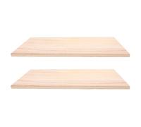 Parliky 2 Piezas Tablero de Madera Maciza y 40x20cm Rectangular Beige de 1.2cm de Grosor Alta Capacidad de Carga y Instalación sin Juntas y Grabado Rústico para Muebles