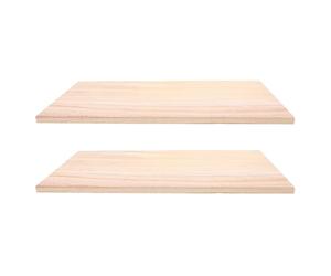 Parliky 2 Piezas Tablero de Madera Maciza y 40x20cm Rectangular Beige de 1.2cm de Grosor Alta Capacidad de Carga y Instalación sin Juntas y Grabado Rústico para Muebles