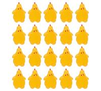 Parliky 20 Mini Figuras De Pollitos De Resina Estatuas De Pollitos En Miniatura Diminutos De Resina Color Amarillo