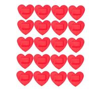 Parliky 20 piezas Parche para Heridas Forma de Corazón Adhesivo Transpirable de PE para Protección y Cuidado de Heridas