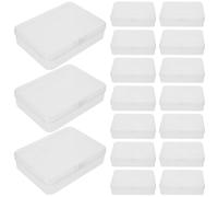 Parliky 24 Piezas Caja Organizadora Transparente Apilable para Ceras Contenedor Plástico con Tapa para Rotuladores y Materiales Escolares Resistente y Fácil de Limpiar para Uso Aula y