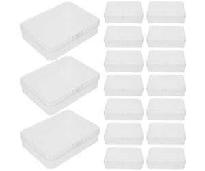 Parliky 24 Piezas Caja Organizadora Transparente Apilable para Ceras Contenedor Plástico con Tapa para Rotuladores y Materiales Escolares Resistente y Fácil de Limpiar para Uso Aula y