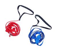 Parliky 2piezas Arnés Ajustable para Pájaros Cuerda De y Rojo y Azul para Entrenamiento y De Periquitos y