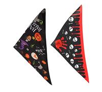 Parliky 2piezas Bandanas De Halloween para Pañuelos para Diseño Temático Accesorios Lavables para y Gatos Celebraciones