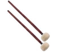 Parliky 2piezas Baquetas De Madera Con Mango Ergonómico Mazas Para Tambor Con Cabeza Grande De Fieltro Palitos De Práctica Para Percusión y Marcha Pack Para Bateristas