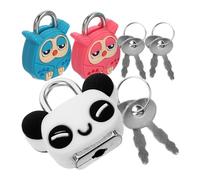 Parliky 3 Minicandados Pequeños de Metal con Diseño Creativo y Adorable para Mochilas y Armarios Domésticos, Pack de 3 Piezas para Uso Diario y Juegos de Combinación Color Color Aleatorio