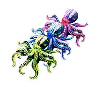 Parliky 3 Piezas Decoración de Pared Metálica con Diseño de Arte Náutico Costero para Interiores y Exteriores para Baño Piscina Dormitorio y Sala de Estar Colores Púrpura Azul y Verde