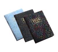 Parliky 3 Piezas Mini Pocket Academic Planner Portable Sewn Binding Daily Schedule Notepad With Faux Leather Cover For School Office Use