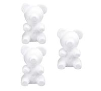 Parliky 3 Piezas Modelos de Oso para Manualidades DIY Osos de Espuma Ligeros de Molde Fácil de Decorar para Composiciones con Flores y Bodas